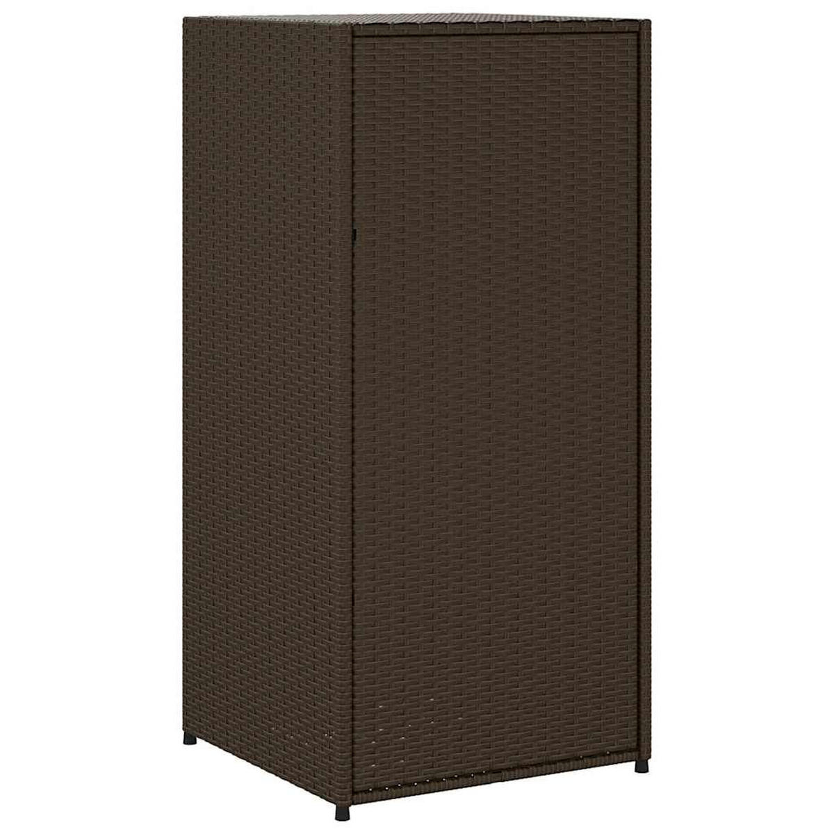 GARTENSCHRANK Braun 55/55/111 Cm Poly Rattan - Braun, Kunststoff (55/111/55cm) - vidaXL