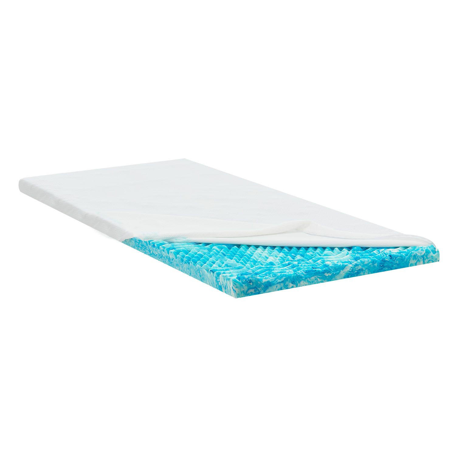 TOPPER 90x200 cm 7-Zonen Matratzenschoner aus Memory Foam - Weiß, Textil (90/200cm) - Juskys