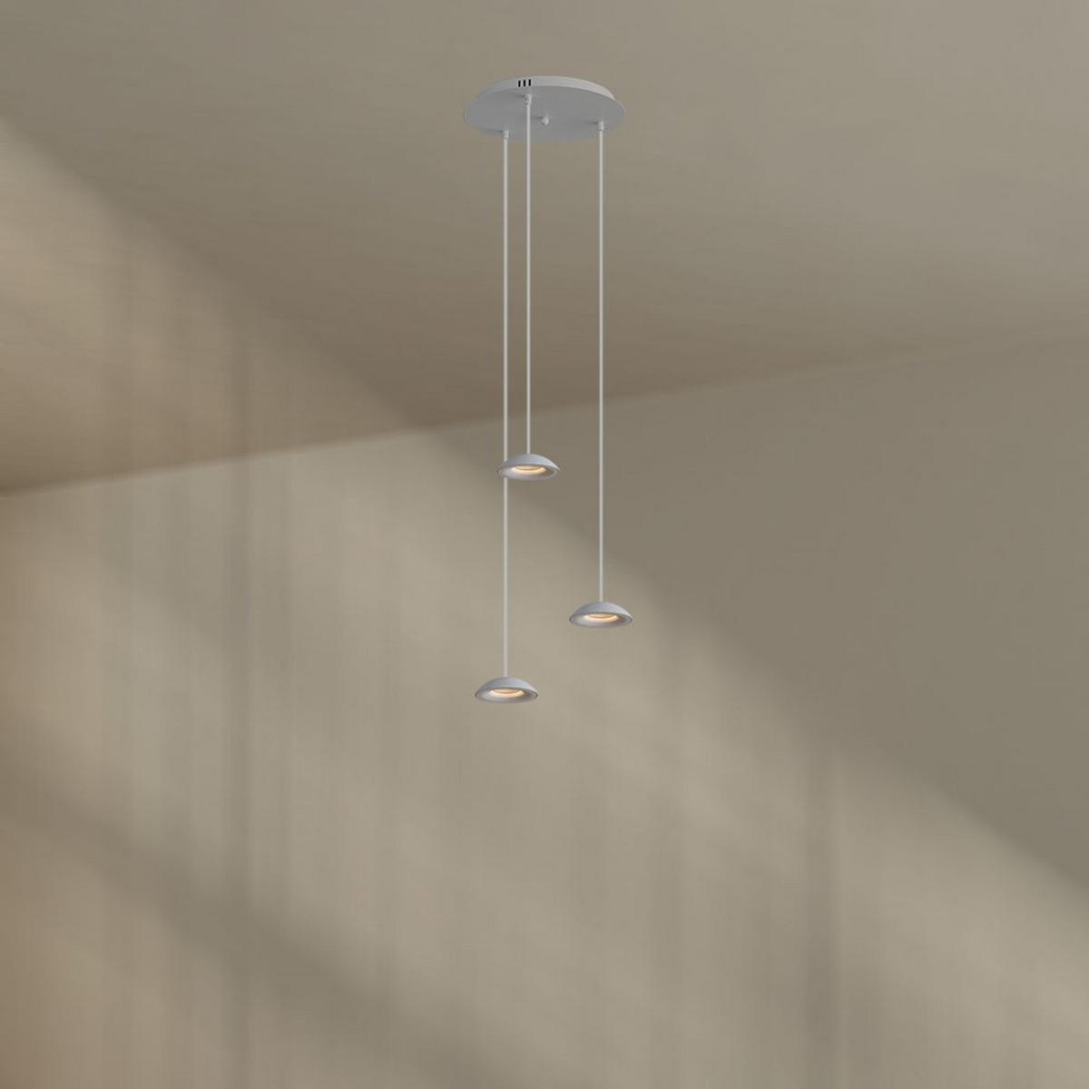 HÄNGELEUCHTE Santa Air 3-flammig Weiß - Weiß, Metall (11/11/3.2cm) - s.luce