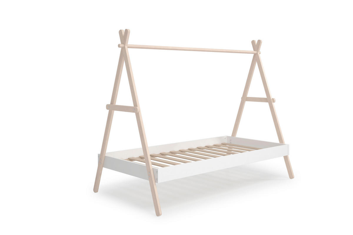 TIPIBETT Trufa Braun 209/104/160 cm - Braun, Holz (90/200cm) - Calicosy