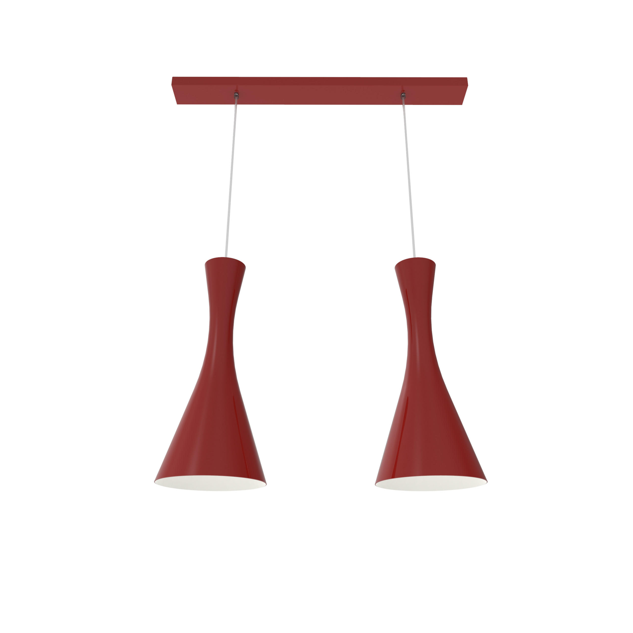 HÄNGELEUCHTE - Rot, Metall (20/70/120cm) - Lumicom