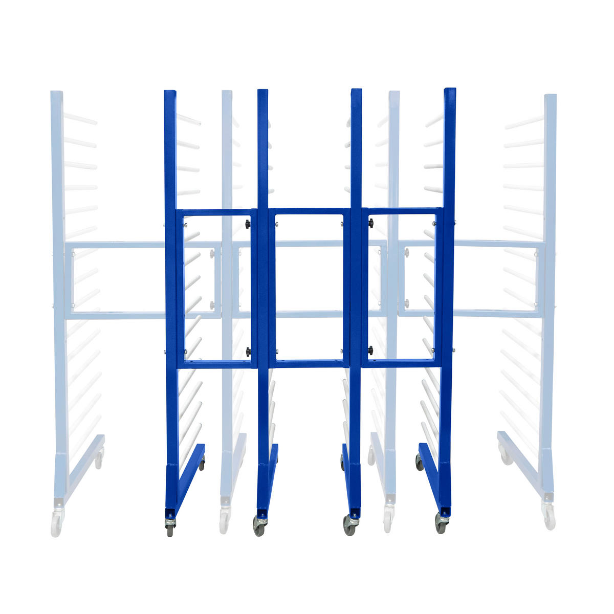 KOMBI-TROCKNUNGSWAGEN x 2 & Anschlussstück - Blau, Metall (65/181.5/59cm) - Monster Racking