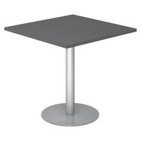 PAUSENTISCH eckig STF 80/80/74,5 cm in Graphitfarben/Silberfarben - Silberfarben/Graphitfarben, Holzwerkstoff (80/80/74.5cm) - bümö