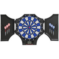 DARTSCHEIBE DE-18828 31 Spiele, 2 Klapptüren Schwarz - Blau, Kunststoff (45/4/83cm) - ComfortXL