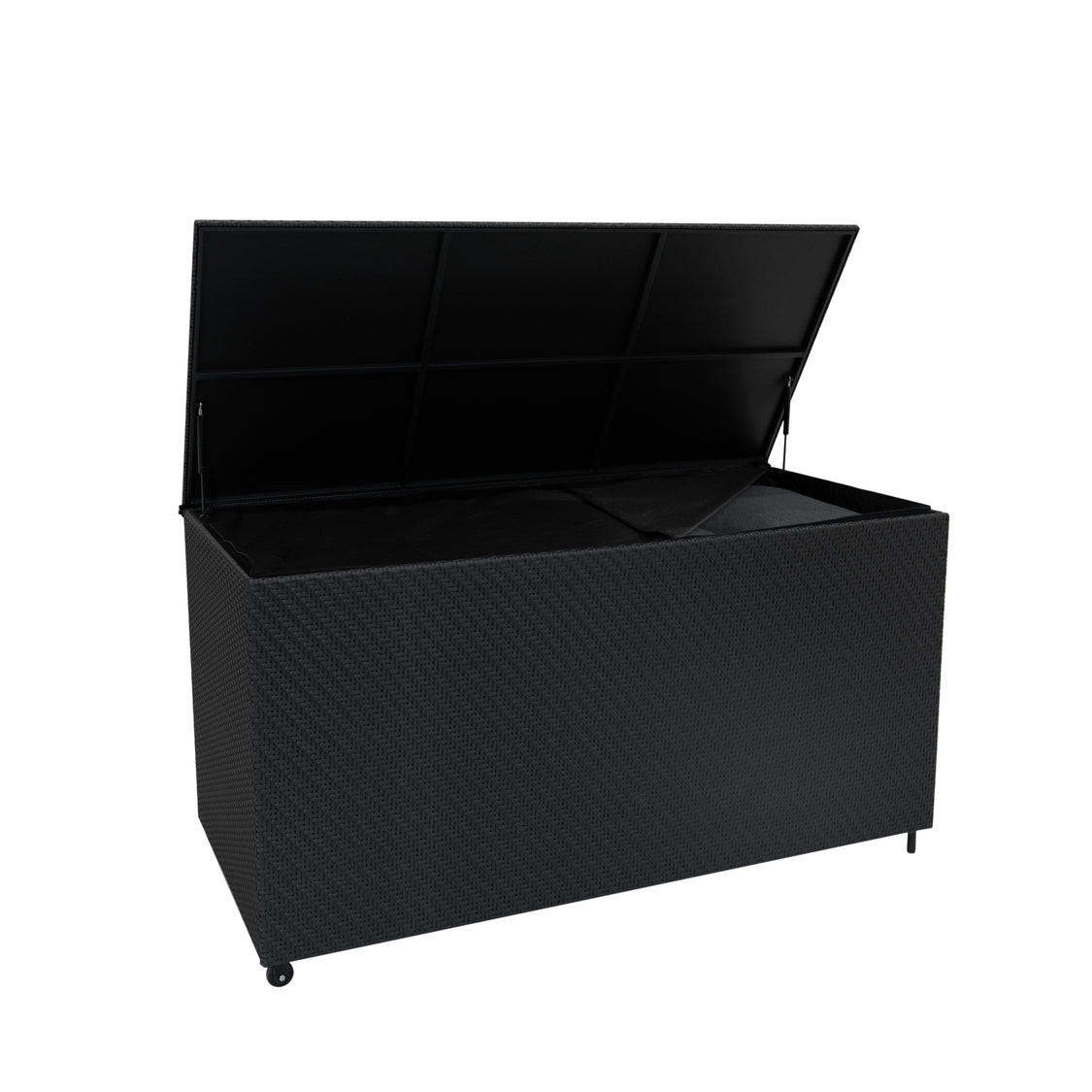 KISSENBOX Serafina Rattan 700L - Schwarz - Schwarz, Kunststoff (150/80/72cm) - Jardi