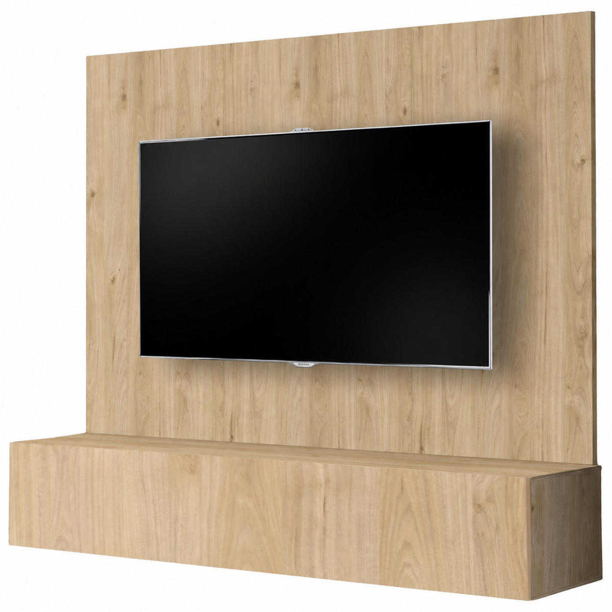 TV-LOWBOARD Eiche Jackson 160 cm, TV Unterschrank hängend mit Wandpaneel - Eichefarben, Holzwerkstoff (160/148/40cm) - Inn.Furn