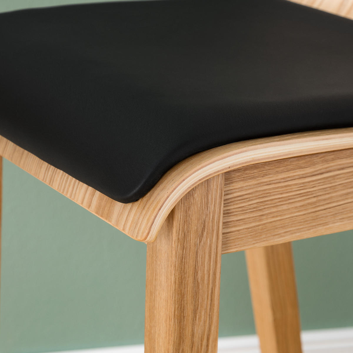 BARSTUHL - 2er-Set - Kunstleder / Esche teilmassiv - Beige, Holz/Kunststoff (42/103/49cm) - home24