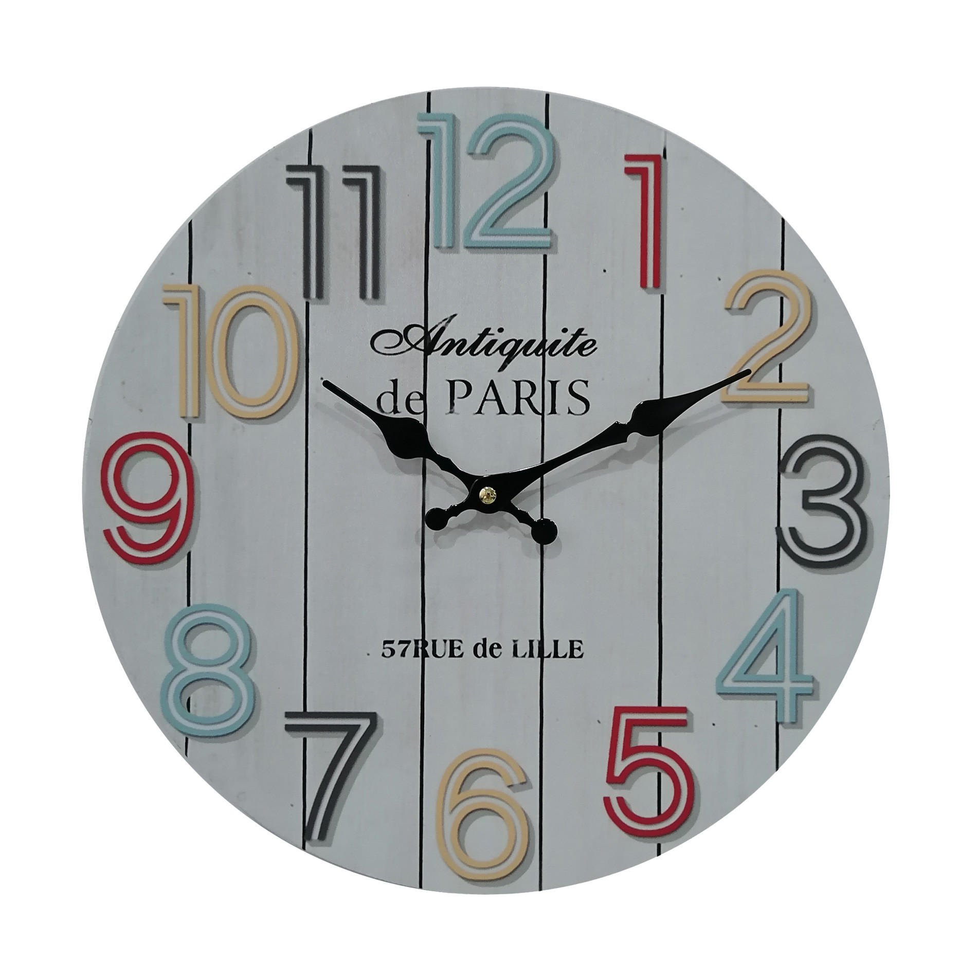 WANDUHR Mehrfarbig 4/34/34 cm - Multicolor, Holzwerkstoff (4/34/34cm) - Mobili Rebecca