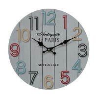 WANDUHR Mehrfarbig 4/34/34 cm - Multicolor, Holzwerkstoff (4/34/34cm) - Mobili Rebecca