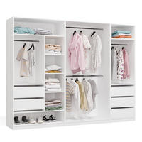 GARDEROBENSCHRANK Weiß 260/200/50 - Weiß, Holzwerkstoff (260/200/50cm) - RAUMHIRSCH FURNITURE
