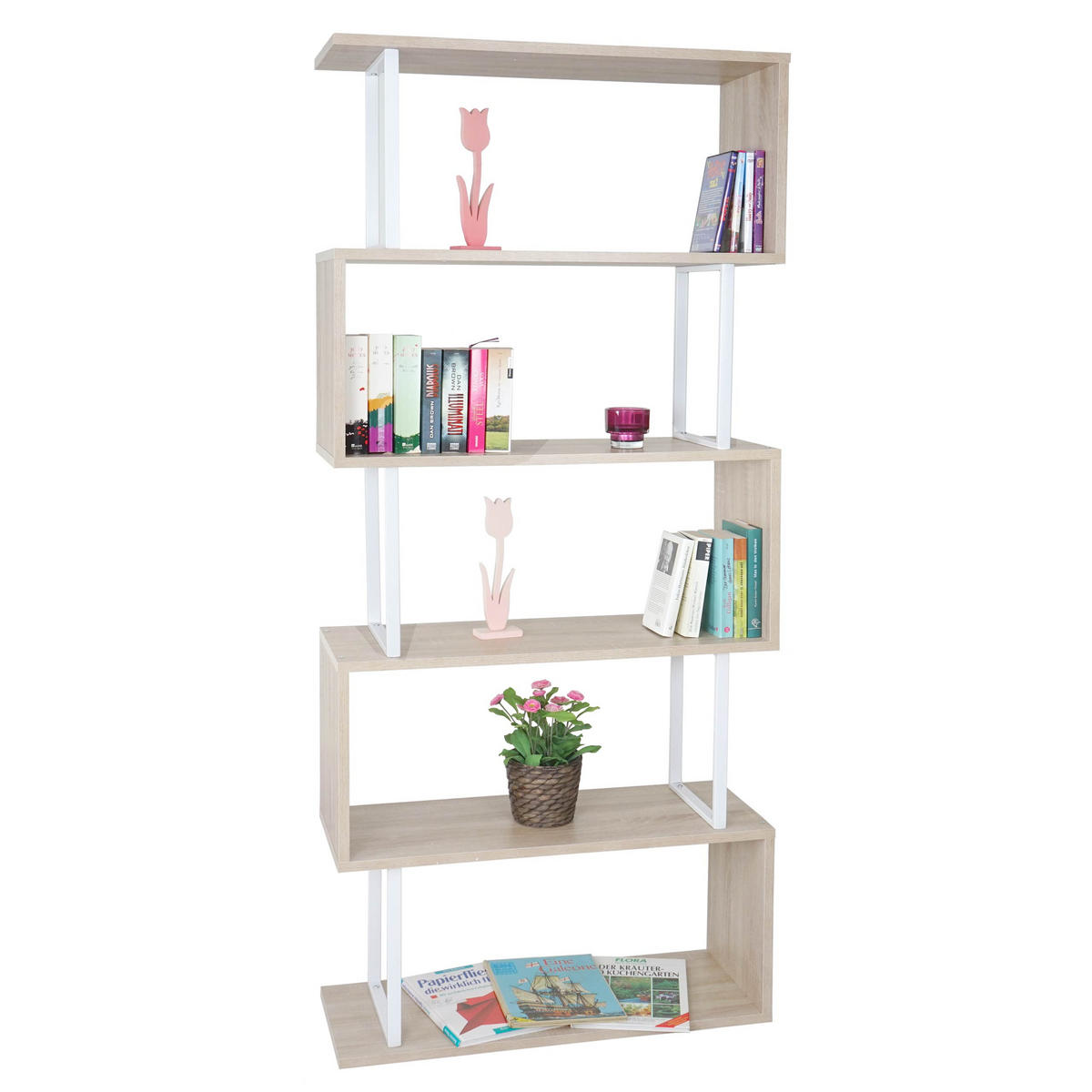 BÜCHERREGAL Eiche Dekor - Eichefarben, Holzwerkstoff (80/183/30cm) - MCW