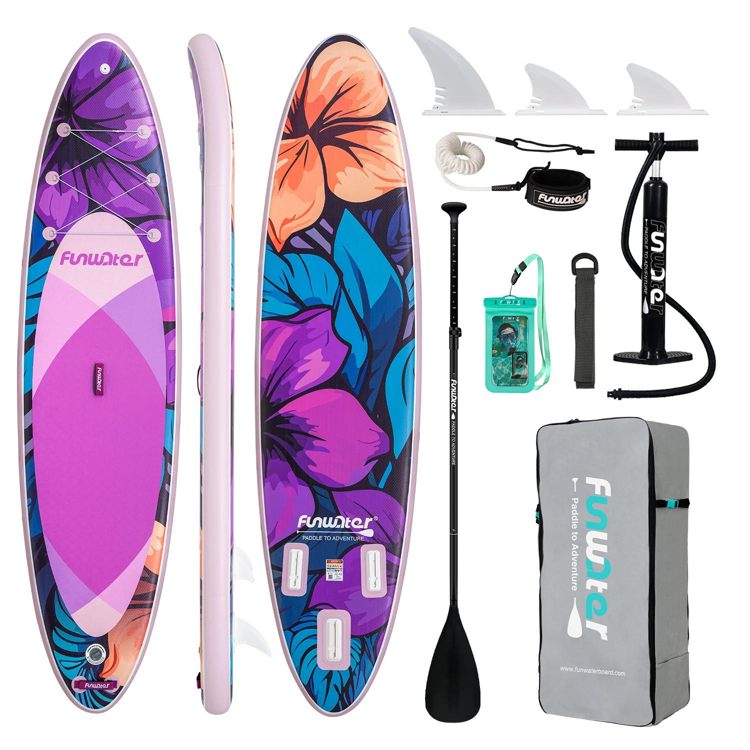 STAND-UP PADDLE BOARD SUPFW36A(335×84×15CM) - Lila, Kunststoff (84/335cm) - Kaket