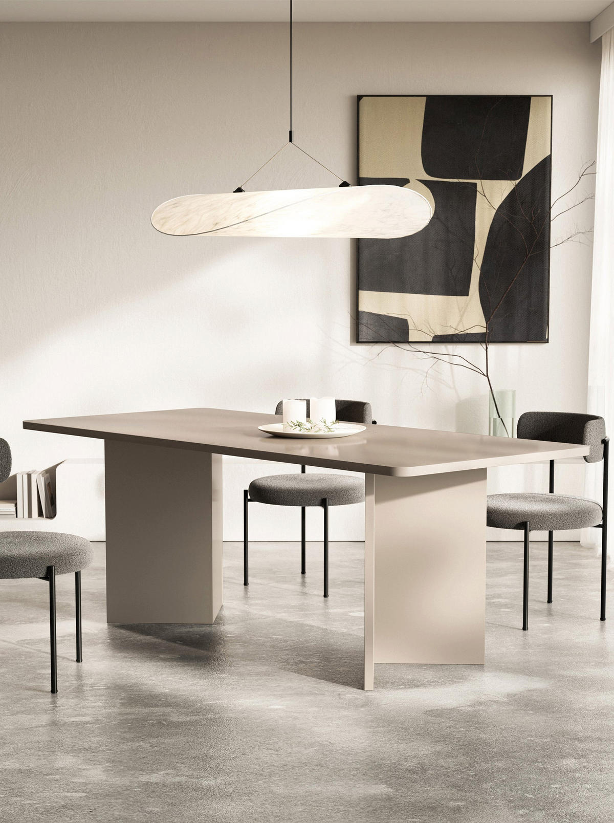 ESSTISCH Qubeo Kaschmirgrau 204x90 cm - Taupe, Holzwerkstoff (90/204/75cm) - Selsey