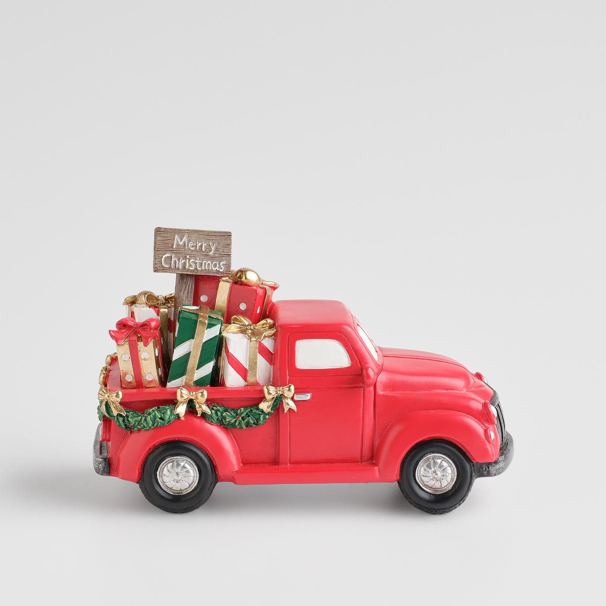 DEKOFIGUR Giftcar, Rot, 14 x 10 x 22 cm, Dekorative Weihnachtsdeko - Rot, Kunststoff (10/14/22cm) - home&you