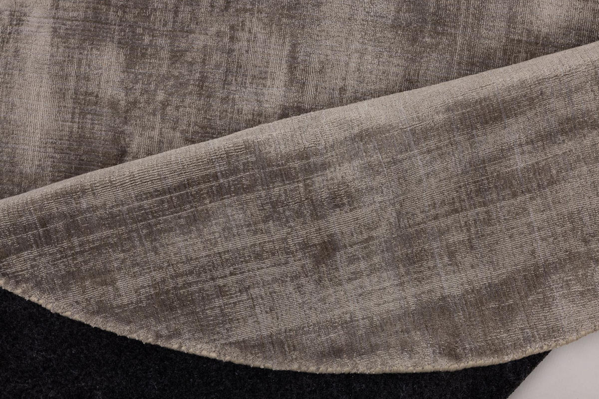VISKOSETEPPICH Star 190x190 cm - Grau, Textil (190/190cm) - THEKO