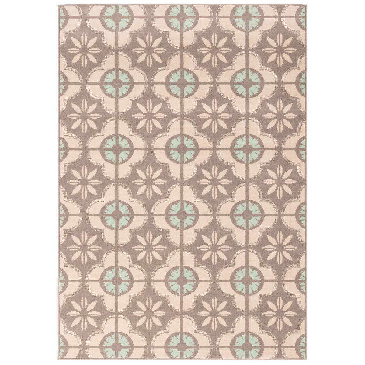 DESIGNER TEPPICH SAMBA MODERN FLIESENOPTIK - Beige, Textil (160/230cm) - Pergamon
