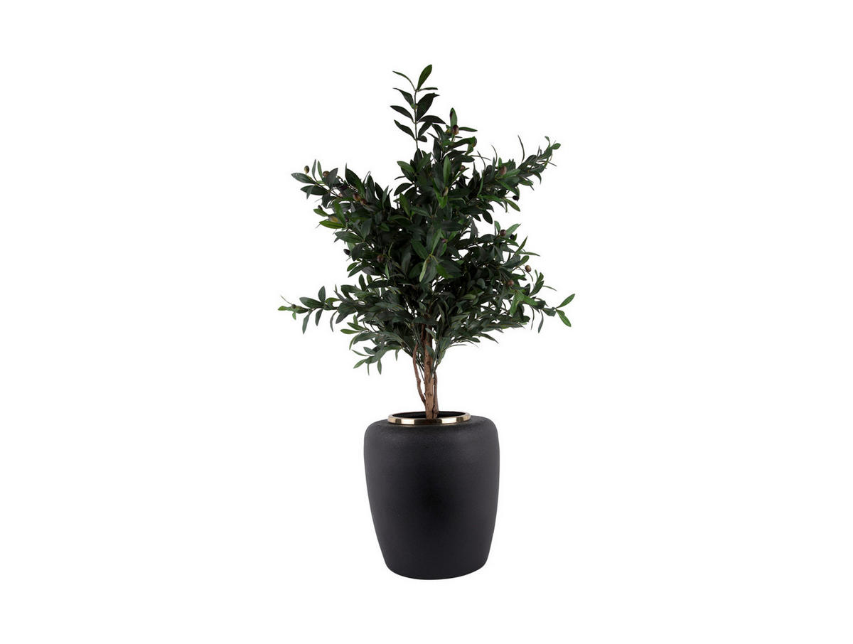 VASE Dex 33/33/35 cm - Schwarz, Metall (35cm) - Present Time