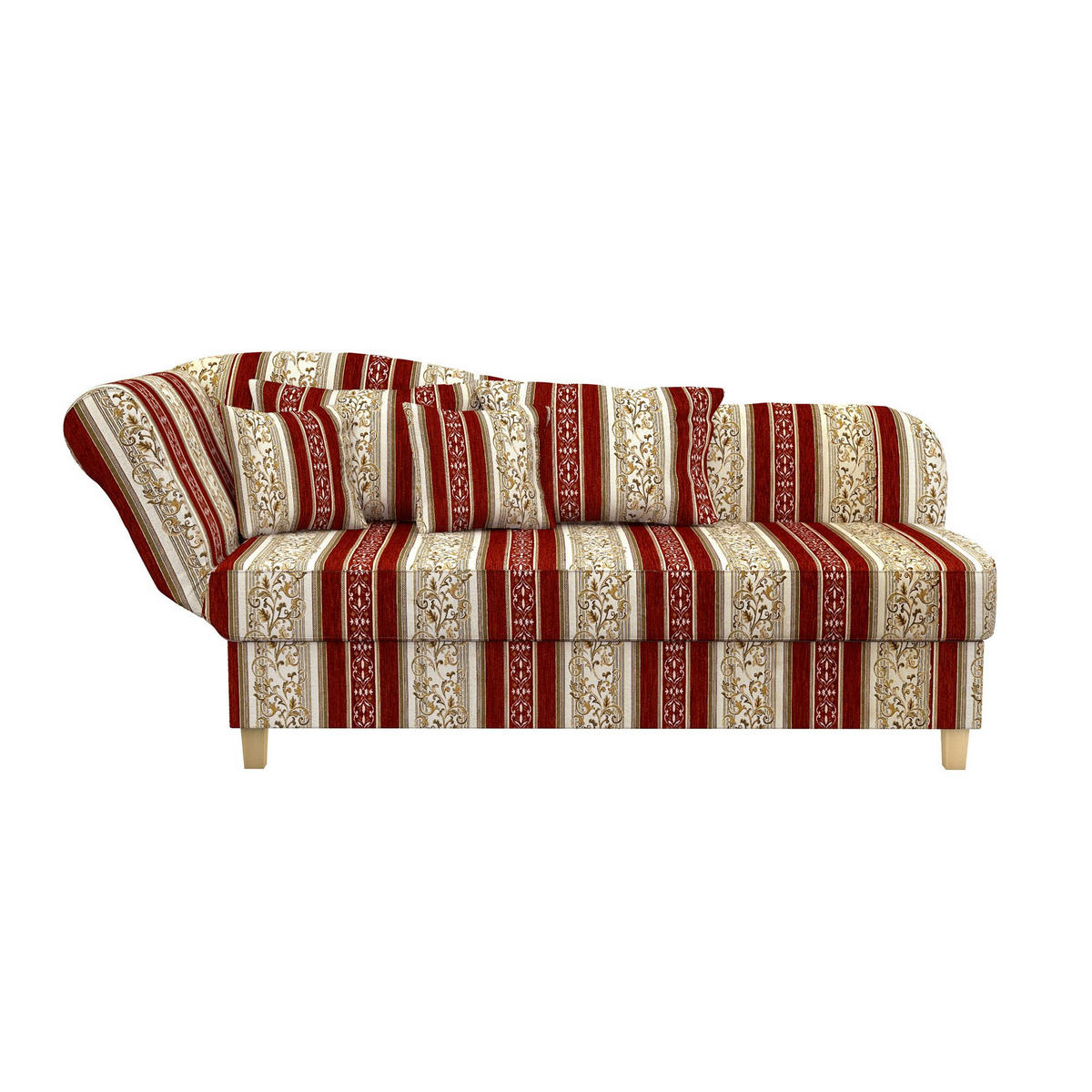 RECAMIERE Armlehne links Katia Chenille rot - Rot, Kunststoff (190/82/88cm) - 58aufmkessel