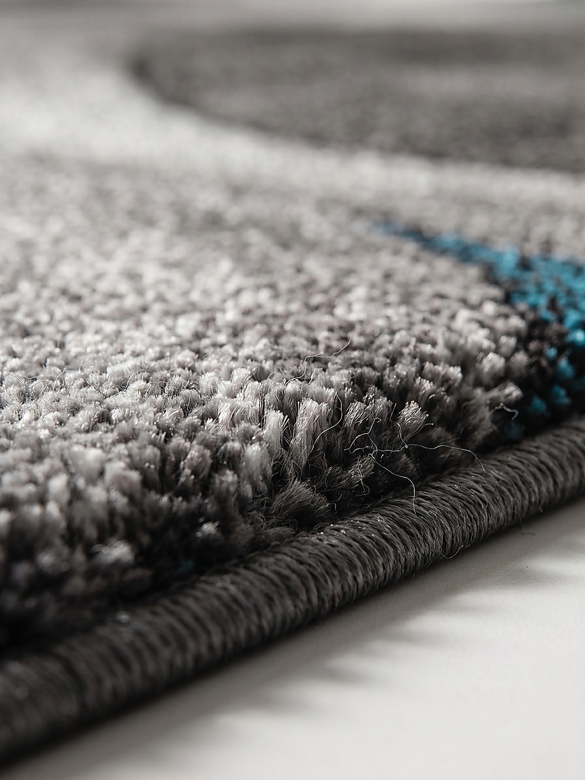 KURZFLORTEPPICH Abstrakt BIENO Polypropylen Grau 160 x 230 cm - Grau, Textil (160/230cm) - KADIMA DESIGN