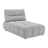 RECAMIERE mit verstellbarer Rückenlehne - Strukturstoff - Hellgrau - APOLIU - Hellgrau, Textil (95/93/196cm) - Vente-Unique