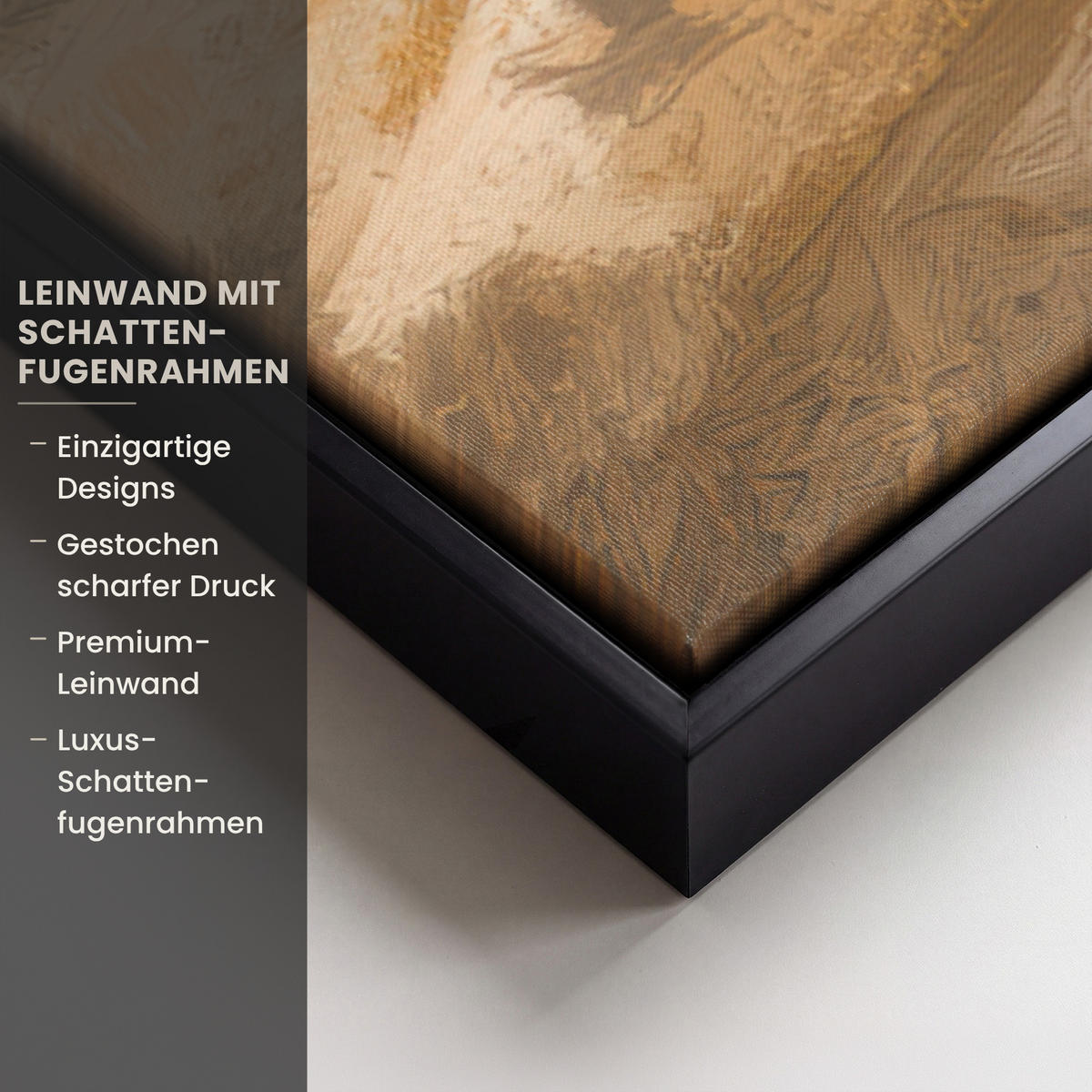 LEINWAND Bilder mit Rahmen - Hügel - Abstrakt - Christentum - Kreuz - 60x90 - Hellgrau, Textil (60/90cm) - MuchoWow