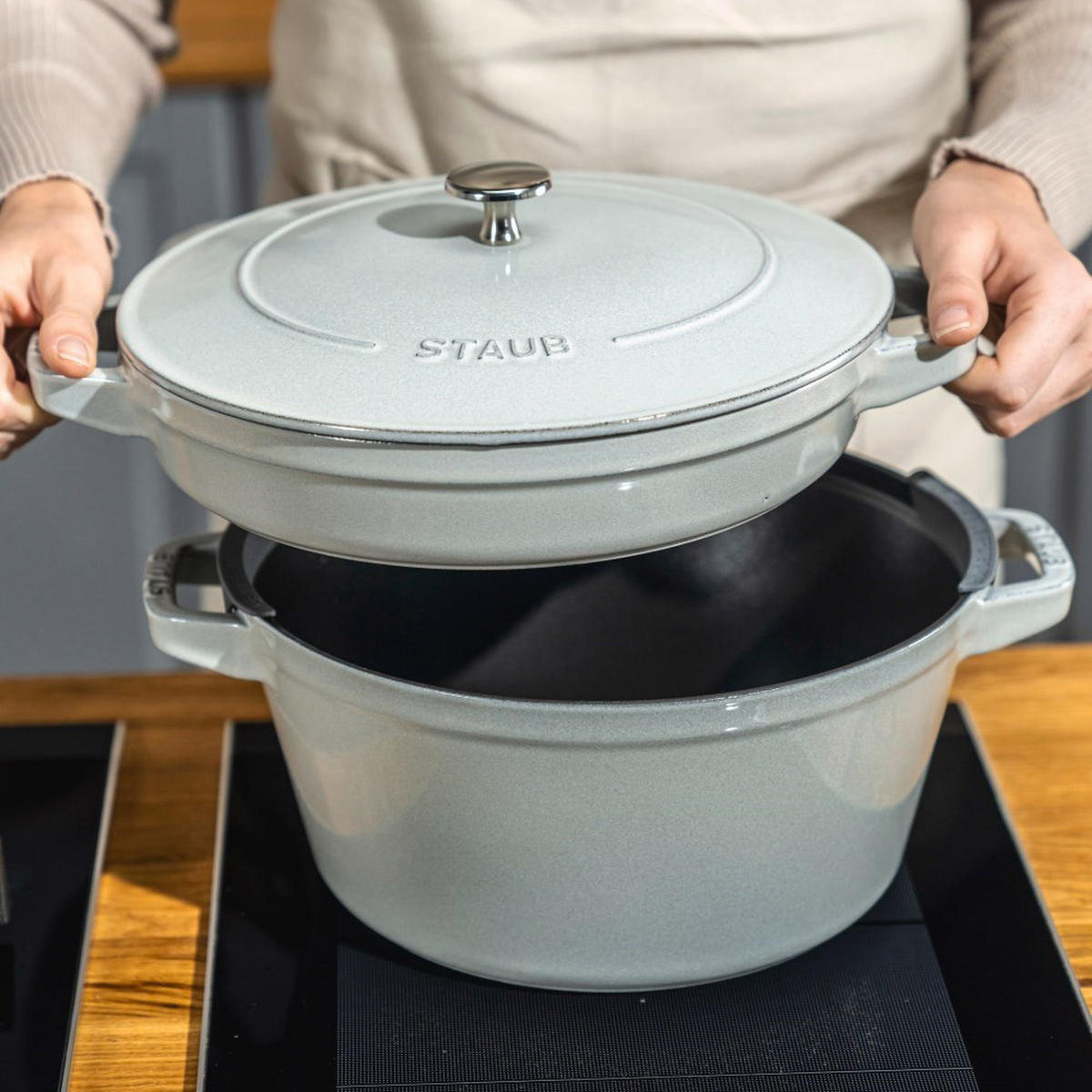 TOPF Grau 30/25/18 cm 405083850 - Grau, Metall (24cm) - Staub