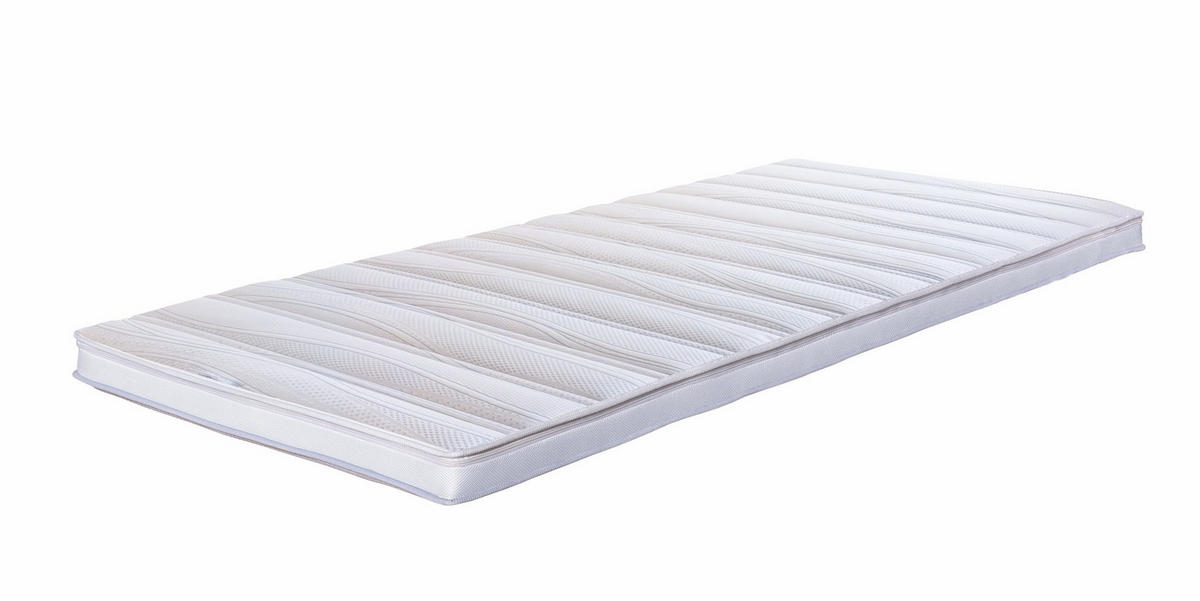 GELSCHAUM-TOPPER "Top Klima Gel", 160 x 200 cm, Höhe: ca. 6 cm - Weiß, Textil (160/200cm) - Hn8 Schlafsysteme