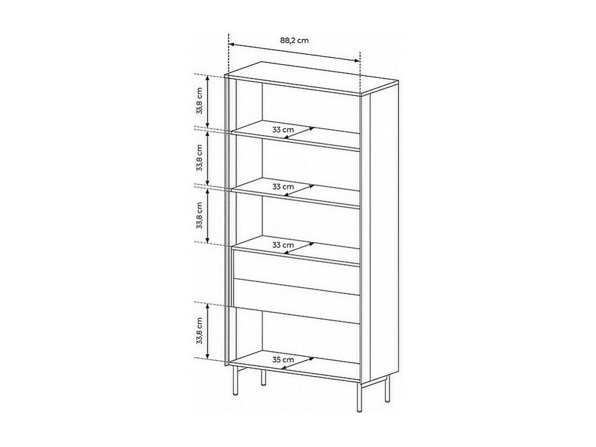 VITRINENSCHRANK - 91.5 x 39.3 - holz - schwarz, naturfarben dunkel Fogleri - Schwarz/Naturfarben, Holz (91.5/194.6/39.3cm) - Vente-Unique