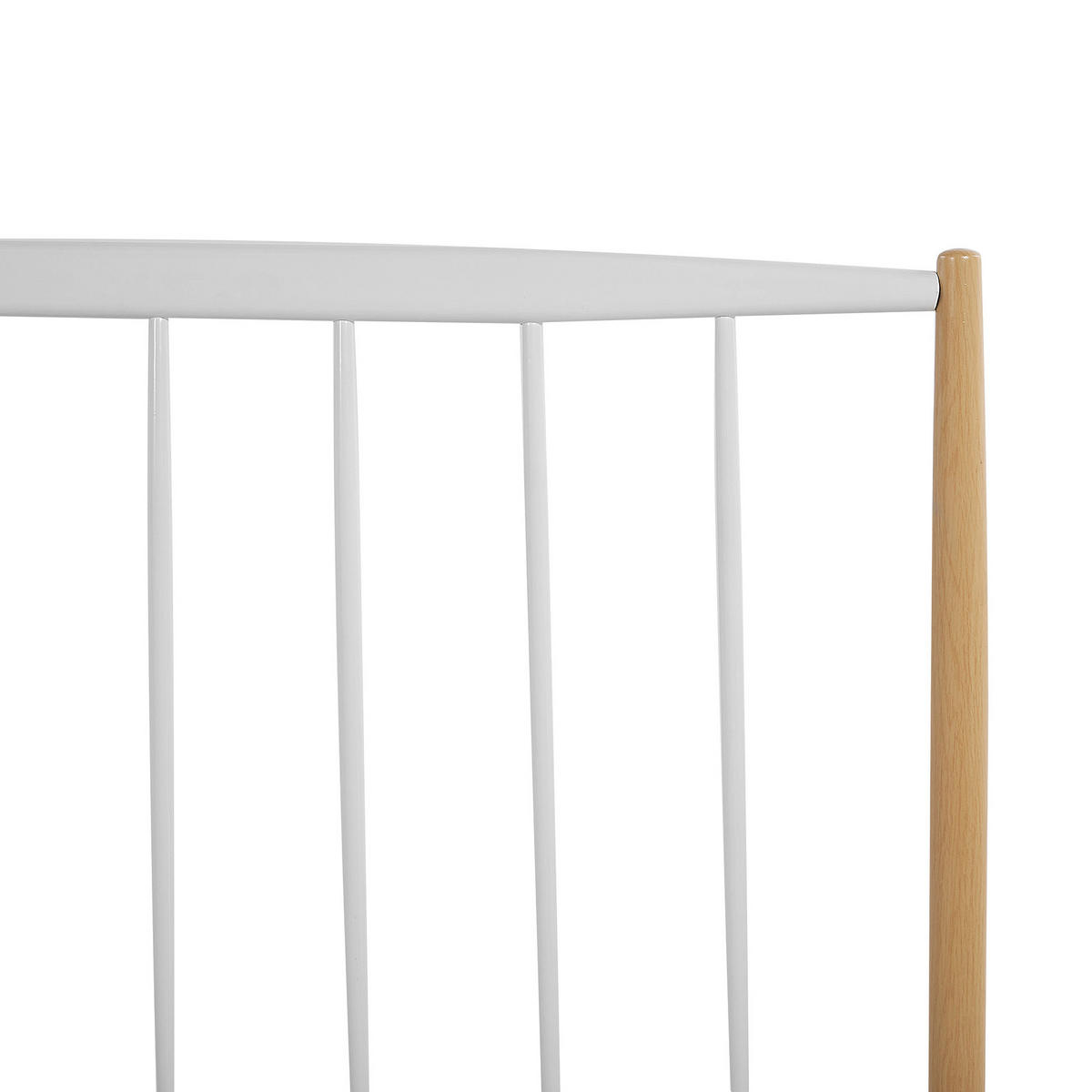 METALLBETT 160/200cm Weiß Maurs - Weiß, Metall (160/200cm) - Beliani