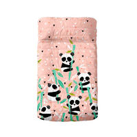 TAGESDECKE panda garden 100x130 cm (kinderbett) rosa - Pink, Textil (100/130cm) - Happy Friday