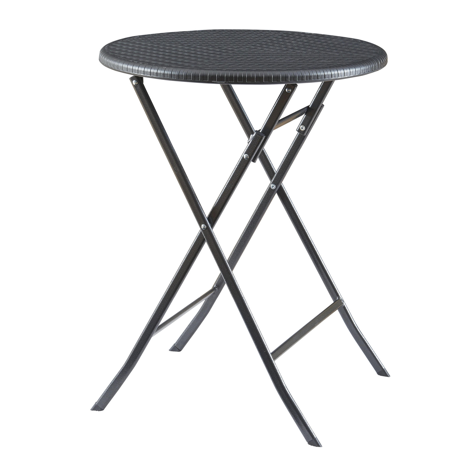 KLAPPTISCH Mark - Schwarz, Kunststoff/Metall (60/60/74cm) - [en.casa]
