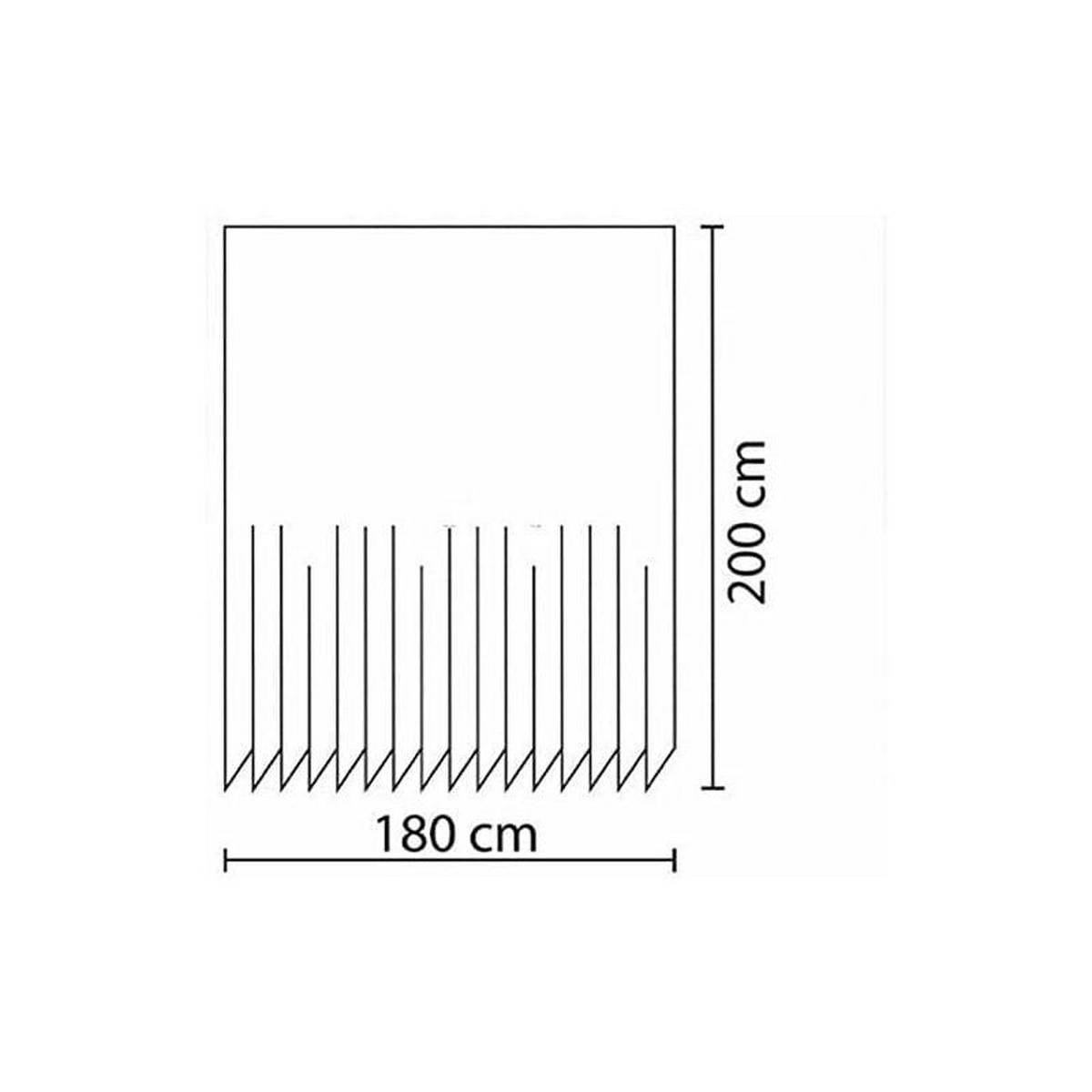 DUSCHVORHANG 180 x 200 cm Design elegant modern wasserdicht schimmelresistent maschinenwaschbar mit Haken - Multicolor, Textil (200/200cm) - MCBOSON