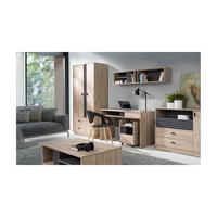 WOHNZIMMER Set 6-tlg. – ALLMO System – Eichefarben - Eichefarben, Holzwerkstoff (120/76/55cm) - hi-markt