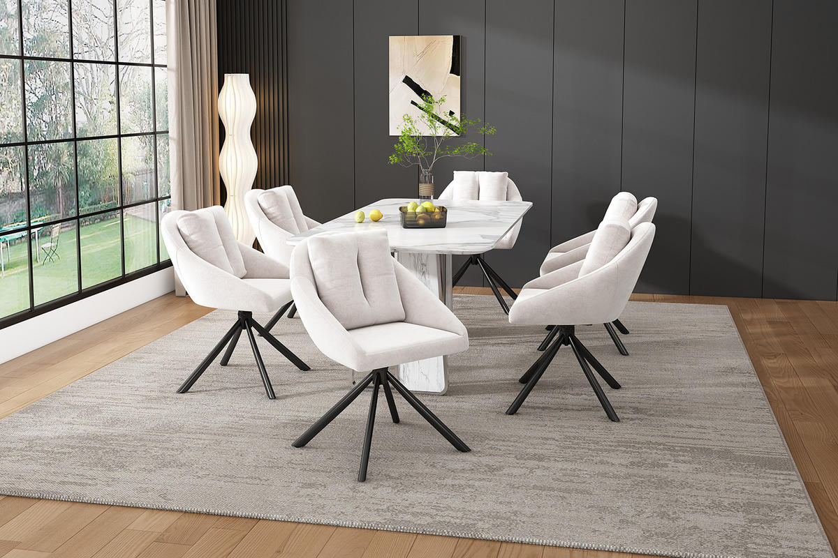 ESSZIMMERSTUHL-SET 2er-set Beige 65/59/79 cm - Beige, Holzwerkstoff/Textil (59/79/65cm) - Urban Meuble