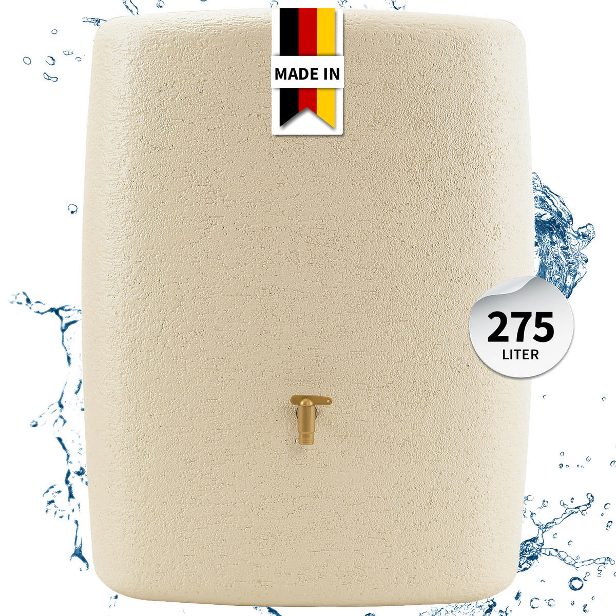 WANDTANK 275 L, sandbeige - Beige, Kunststoff (40/105/80cm) - 4rain