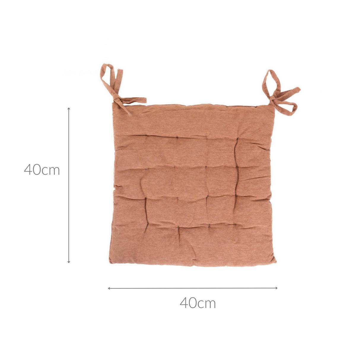 SITZKISSEN 40/40 cm - Hellbraun, Naturmaterialien (40/40/6cm) - Home Styling Collection
