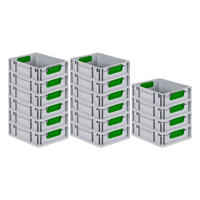 EUROBOX 16x Nextgen Color 12x30x40cm 11 Liter Griffe Grün Geschlossen - Grün, Kunststoff (30/12/40cm) - PROREGAL