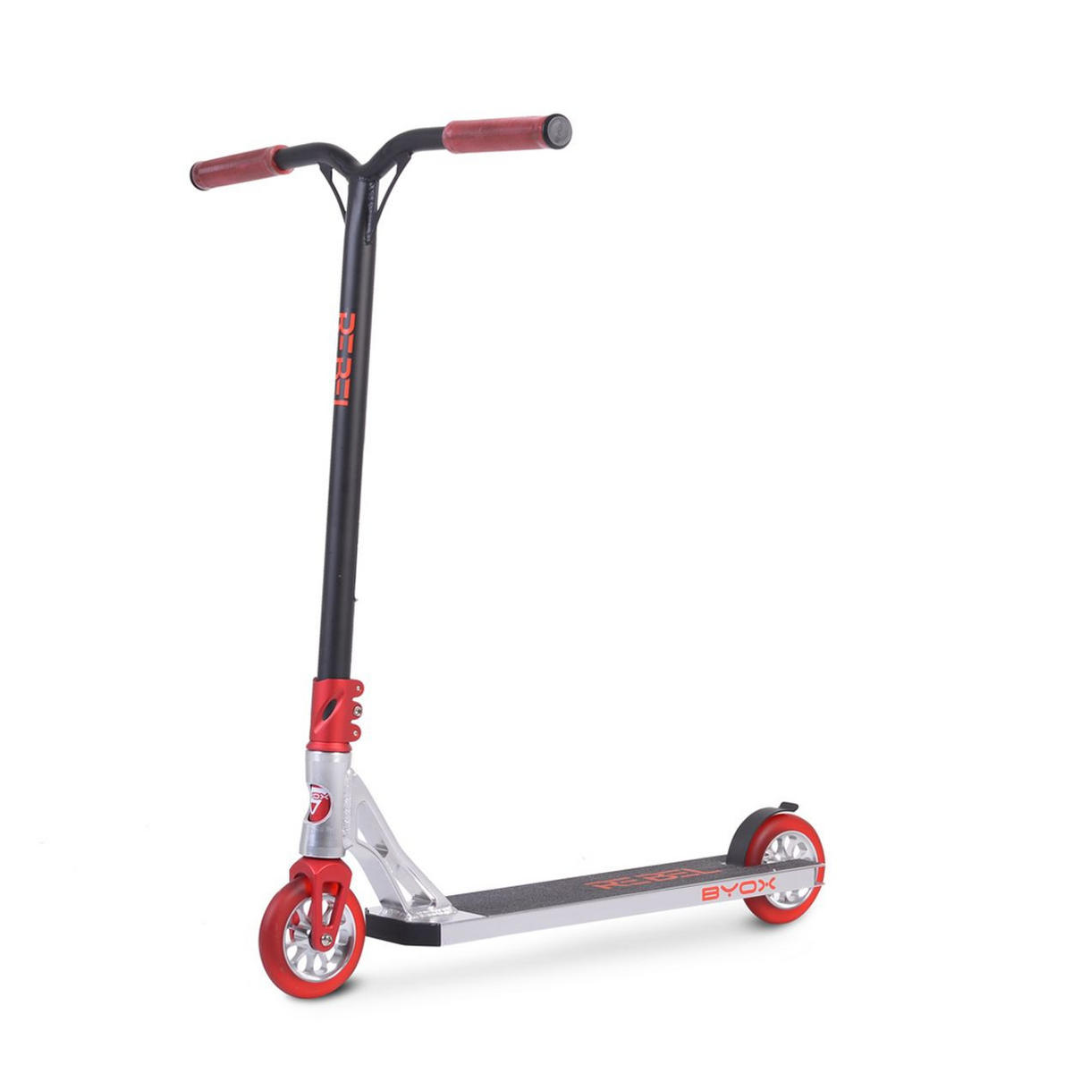 KINDERROLLER Rebel rot Aluminium, ABEC-9 Lager, Stahllenker, PU Räder, Bremse - Rot, Metall (73/64/83cm)