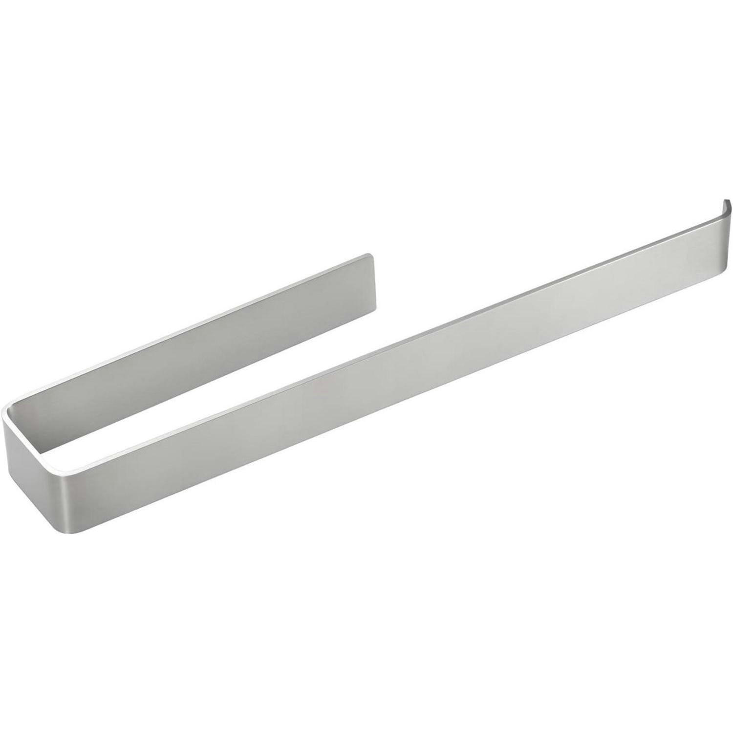 HANDTUCHHALTER ohne Bohren 38 cm Edelstahl gebürstet Silber - Silberfarben, Metall (5.7/3.5/38cm)