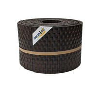 SICHTSCHUTZSTREIFEN Rattan für Doppelstabmatten UV-beständig Schwarzbraun 10x 2,55m - Schwarz, Kunststoff (2550/19cm) - ZAUN|ZU