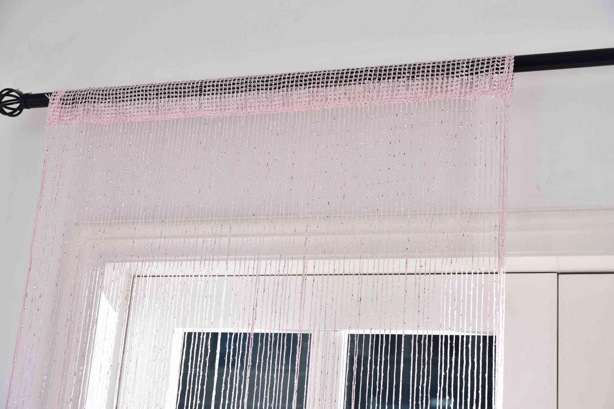 FADENGARDINE Shanghai HxB 230x100 cm Rosa Lurex - Pink, Textil (100/230cm) - Gardinenbox