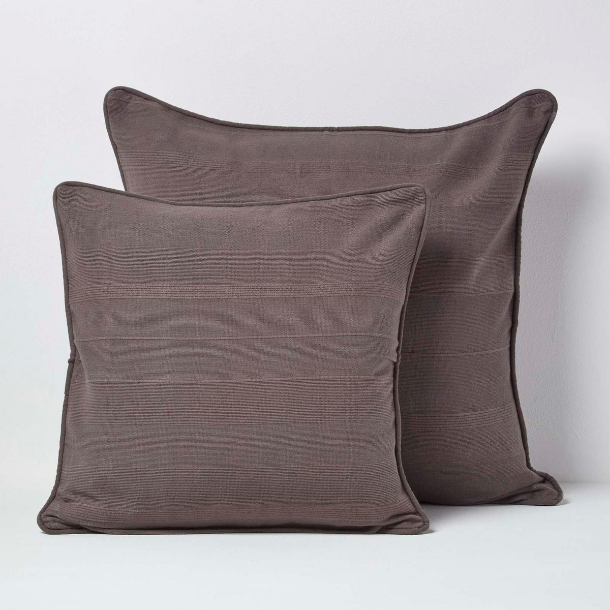 KISSENHÜLLE Rajput 60/60 cm, 100% Baumwolle - Dunkelgrau, Textil (60/60cm) - Homescapes