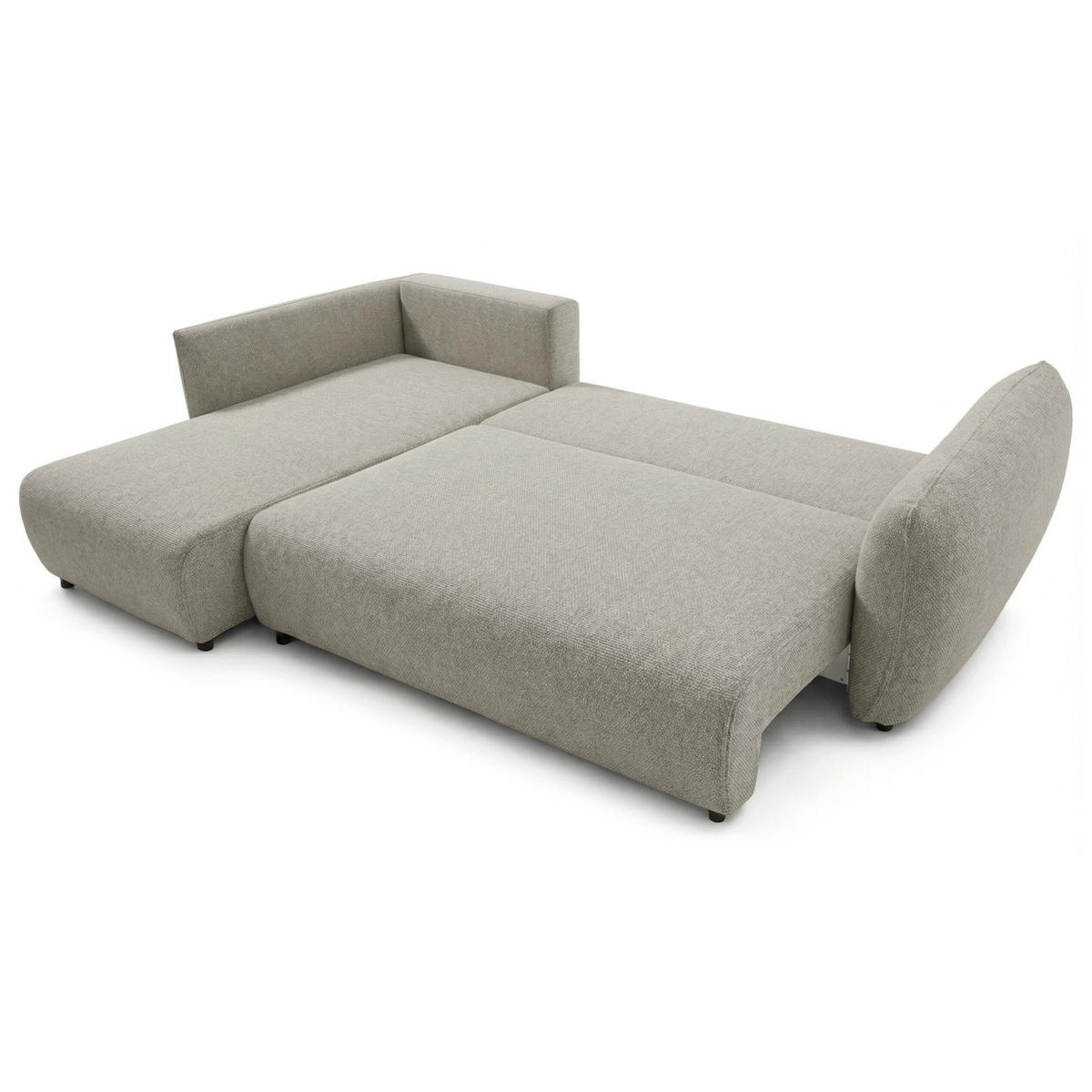 ROHOVÁ POHOVKA Zordo Šedobéžový žinylka levá se dvěma úložnými prostory - černá/šedohnědá, textil/plast (256/170cm) - Selsey