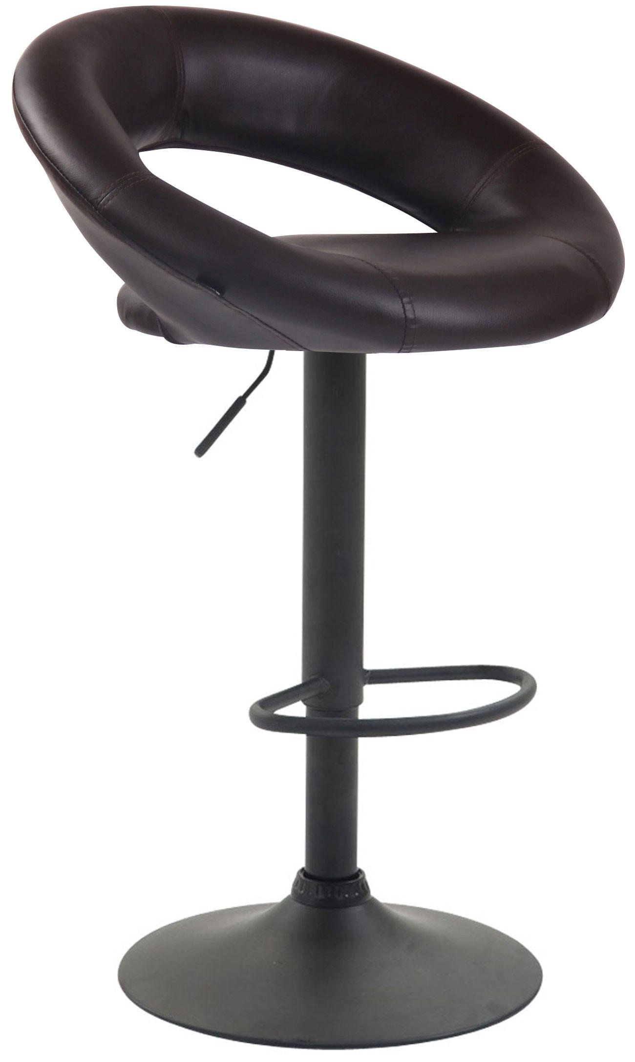 BARHOCKER Olinda Kunstleder 80-101 cm Braun - Braun, Leder (53/80/47cm) - furnicato