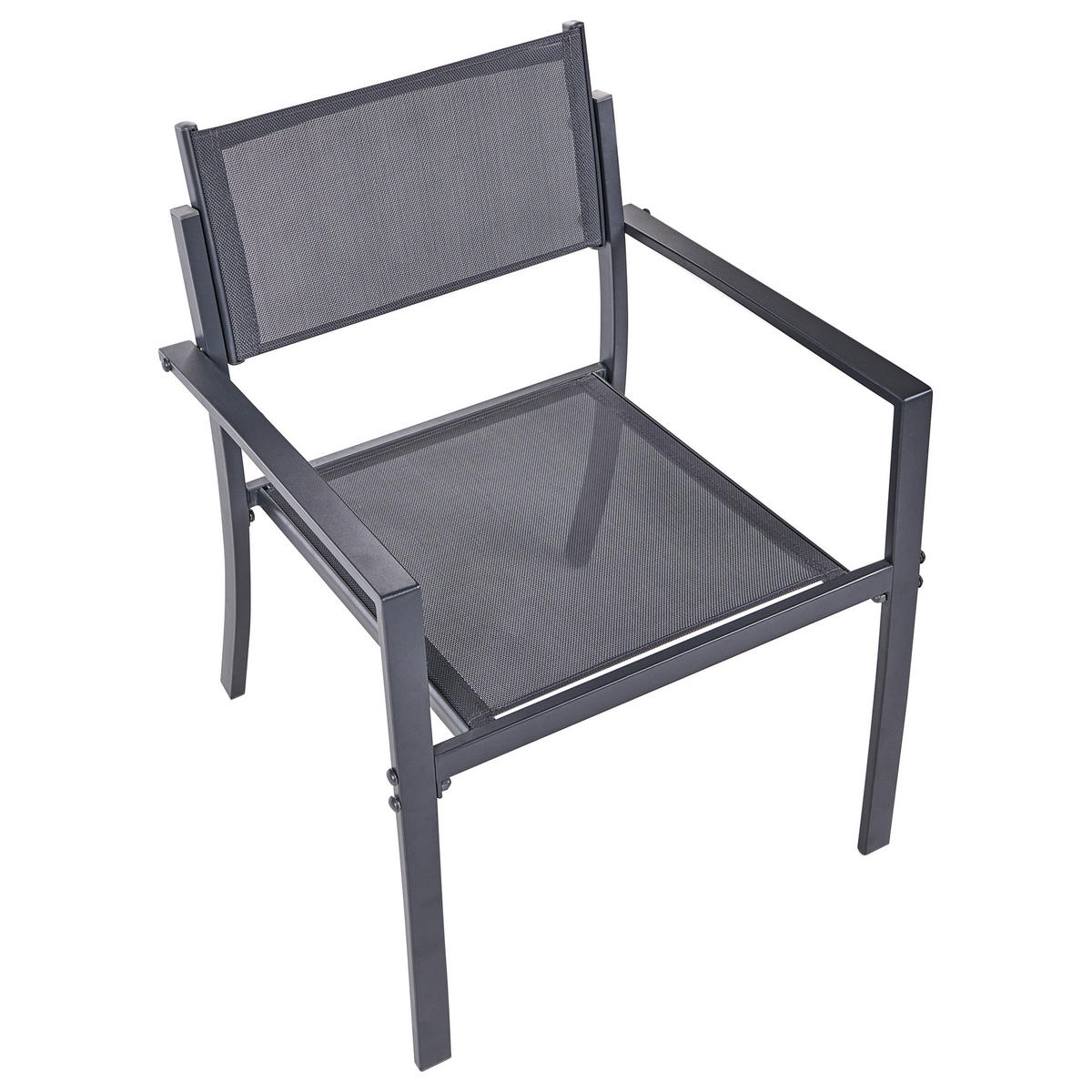 BISTRO-SET Metall Dunkelgrau Tavoleto - Dunkelgrau, Metall - Beliani