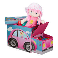 SITZBOX Kinder - Multicolor, Holzwerkstoff/Wellpappe (27/33/56cm) - Relaxdays