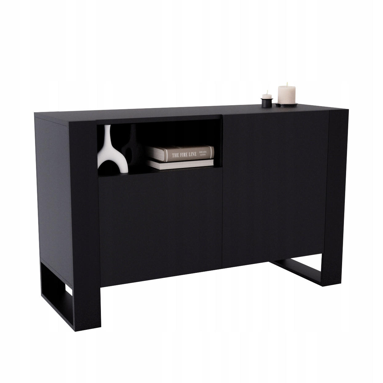 KOMMODE Karo 120/75/43.6 - Schwarz, Holzwerkstoff (120/75/43.6cm) - RAUMHIRSCH FURNITURE