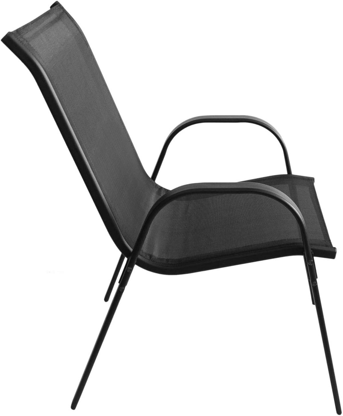 GARTENSTUHL set aus 4 teilen - Schwarz, Metall (56/91/54cm) - A2A Home