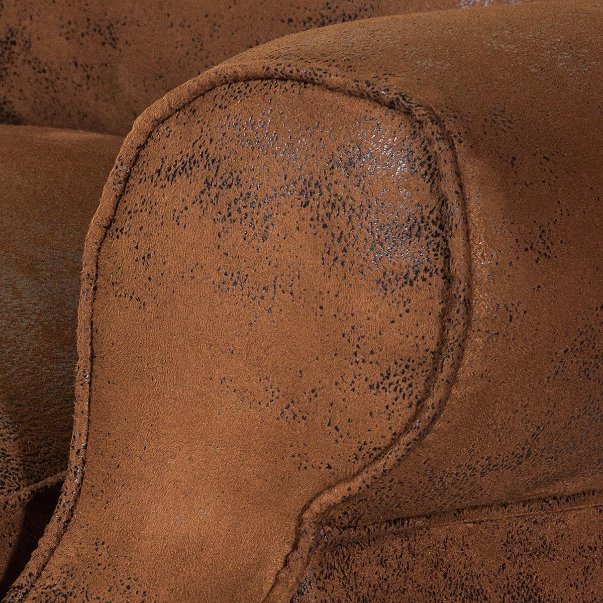 OHRENSESSEL - Antiklederoptik, Braun - Braun, Textil (93/93/87cm) - home24