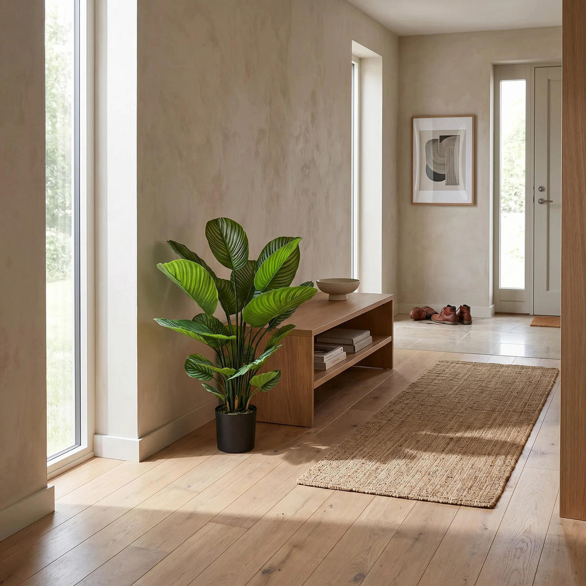 KUNSTPFLANZE Künstliche Calathea – Norelia 80 cm - Grün, Kunststoff (80cm) - aplanta